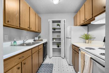 Oak cabinets